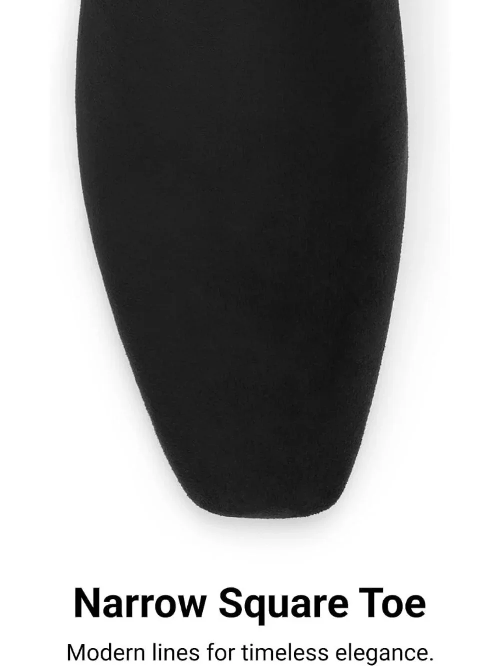 Women's Black Suede Sleek Modern Style Block Heel Square Toe Knee High Boots